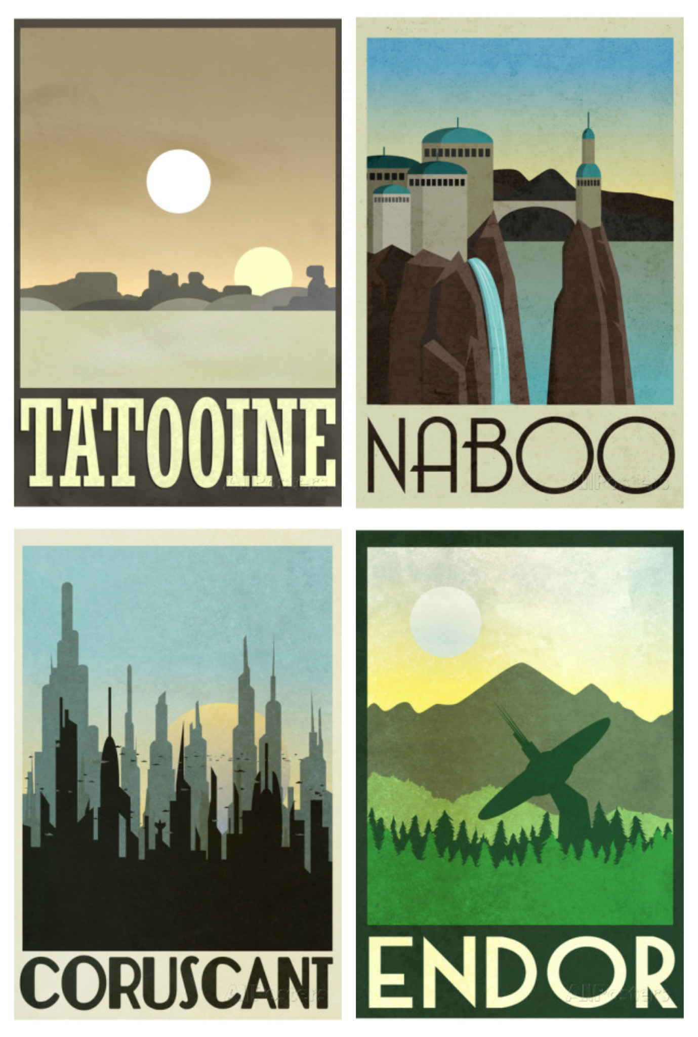 star wars vintage travel posters