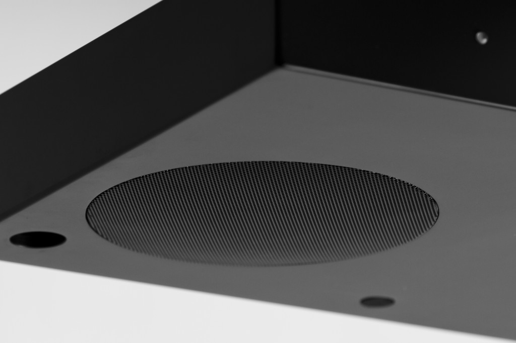 Sound and Docking Station Combined in Shelf Living in a shoebox