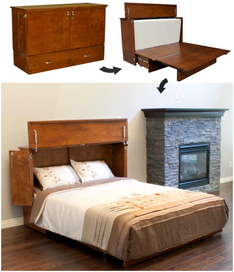 This Cabinet Turns Into a Bed in Seconds - Living in a shoebox