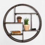 Locust Wooden Circle Wall Shelf