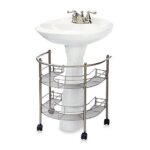Rolling Organizer For Pedestal Sink