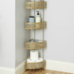 Filigree Bathroom Collection Corner Caddy Gold