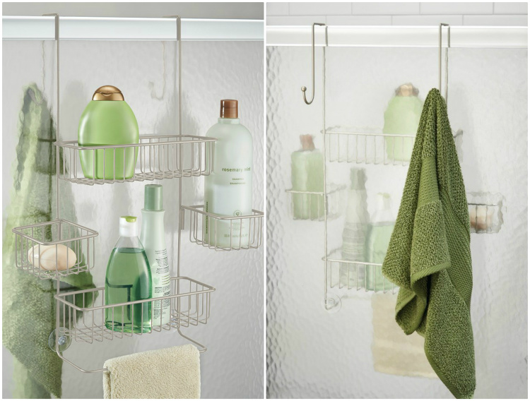 over the door shower caddy hooks - 18 Space-Saving Ideas for Your Bathroom