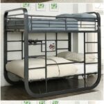 Convertible Metal Twin over Twin Loft Bed with Workstation