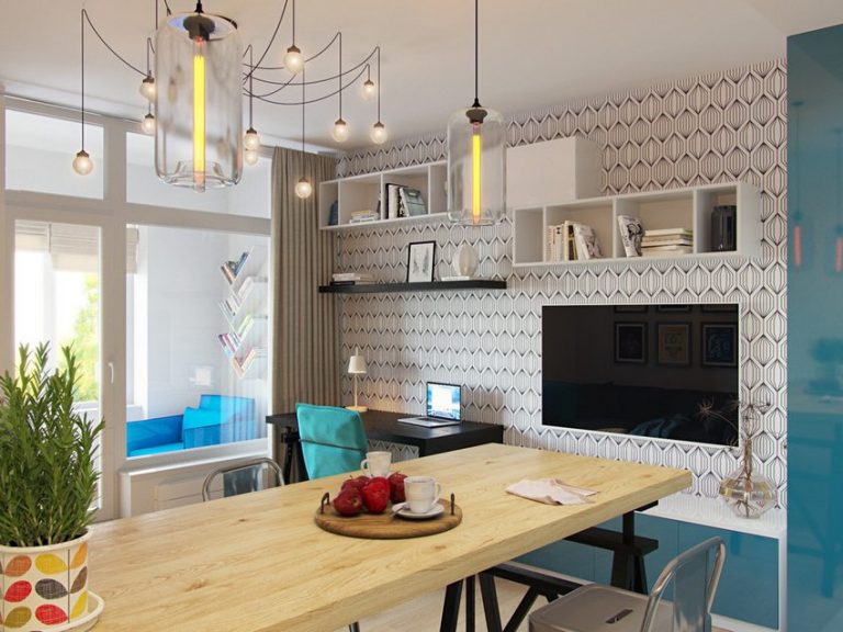 Picture of This Studio Apartment Makes a Bold Statement With Strong Colours and ...