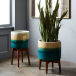 mid-century-turned-wood-leg-planters-reactive-glaze-1-o