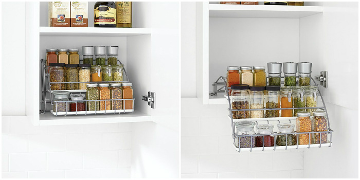 Rubbermaid pull down spice rack discount