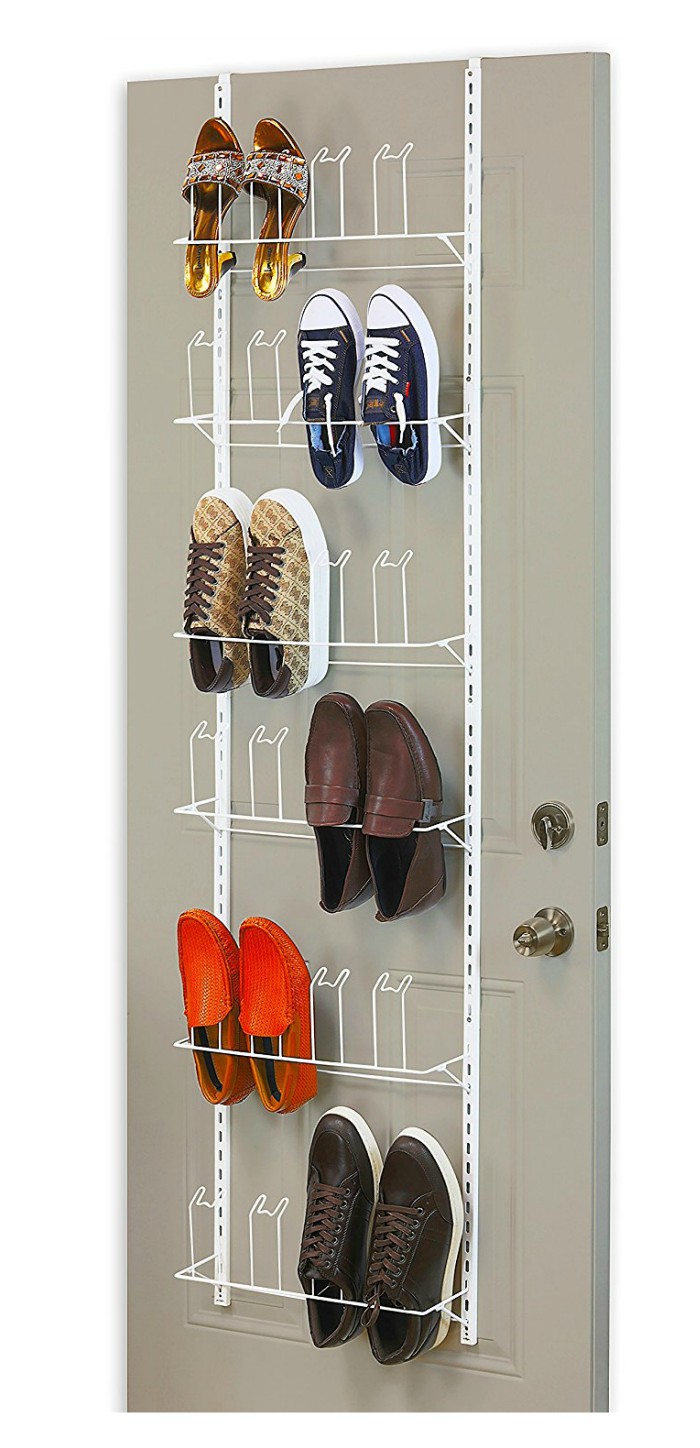 6-Tier Over The Door Shoe Organizer Hanging Shoe Storage W/Hooks