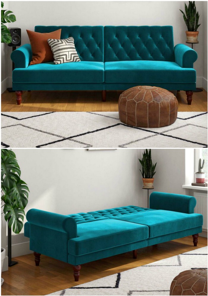 velvet-sleeper-sofa