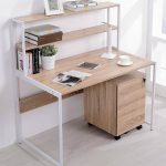 TOPSKY Computer Desk with Bookshelf Deep Modern Design
