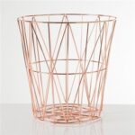 Torre & Tagus 902116B Diamond Weave Storage Basket, Rose Gold, Large