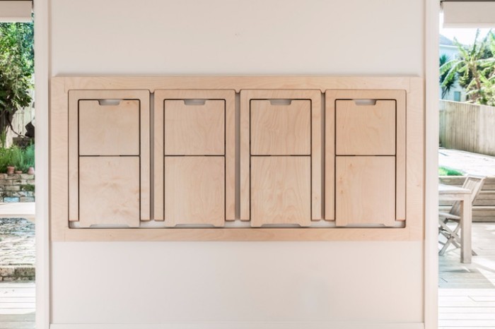 The World S Thinnest Folding Table And Chair System Can Be Stored