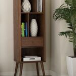 Baxton Furniture Studios Ellingham Mid-Century Retro Modern Cabinet Bookcase Organizer