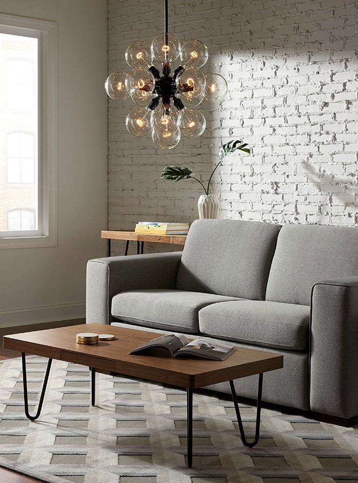 Rivet Satellite 15-Bulb Chandelier