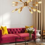 Sputnik Chandelier Brass 18 Light Mid Century Modern Pendant Lighting Industrial Vintage Ceiling Light UL