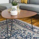 WE Furniture Hairpin Leg Wood Coffee Table
