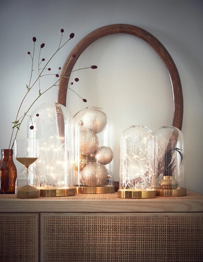 ikea ikea holiday decoration 1 - Ten Gorgeous Ways to Decorate Your Home With String Lights 