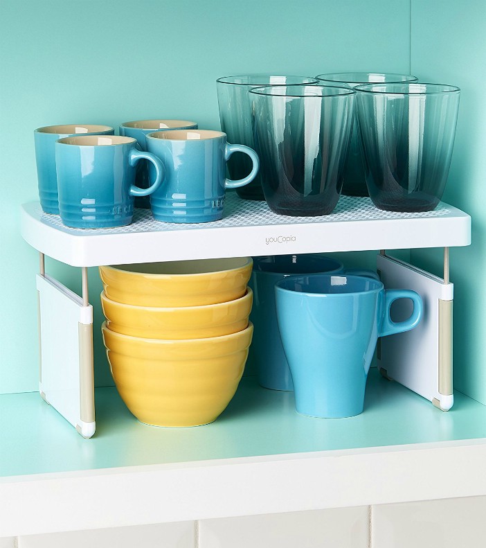 YouCopia StoreMore Height Expandable Kitchen Cabinet Shelf Organizer,