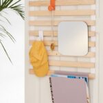 Multi-Use Slatted Over-The-Door Storage Rack