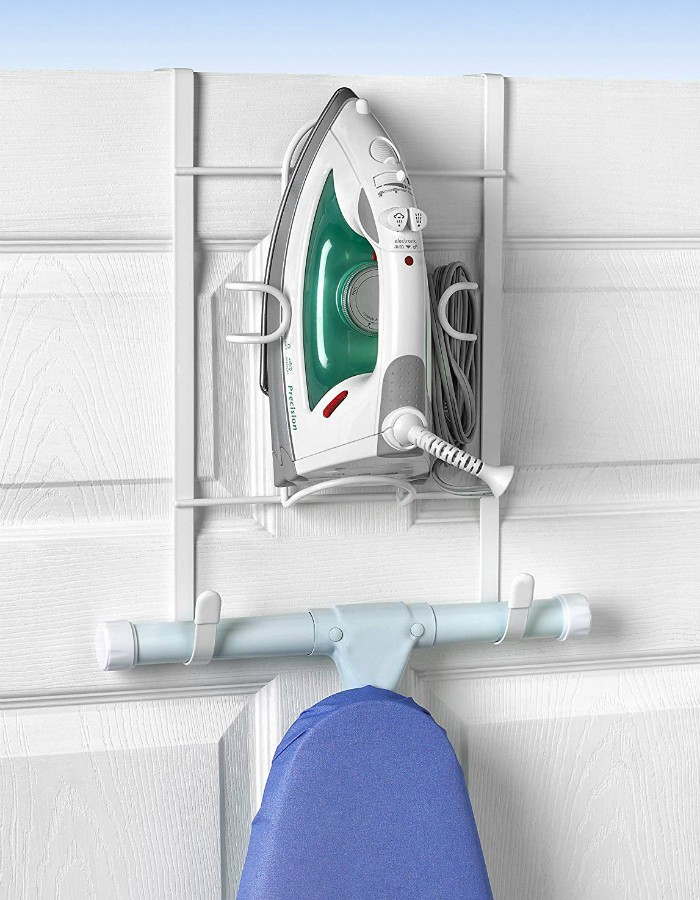 Over-the-Door Iron and Ironing Board Holder