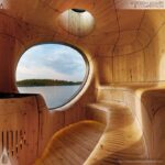 Grotto Sauna Freestanding Residential Sauna by PARTISANS