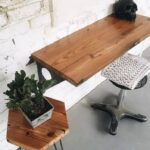 Industrial Rustic Wall-mounted Table, Dining Table Des