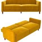 mustard-yellow-velvet-sofa-bed