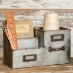 Industrial Stainless Steel Desk Organizer