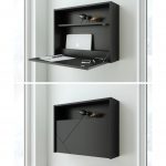 black wall desk