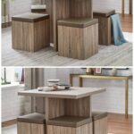 dining table with stools