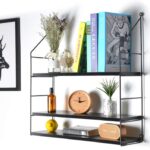 Height Adjustable Wall Mounted Floating Display Shelf 3-Tier Shelf for Bath Room Living Room