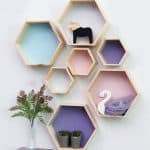 Hexagon Racks Mounted Floating Shelves