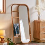 Ria Leaning Rattan Mirror