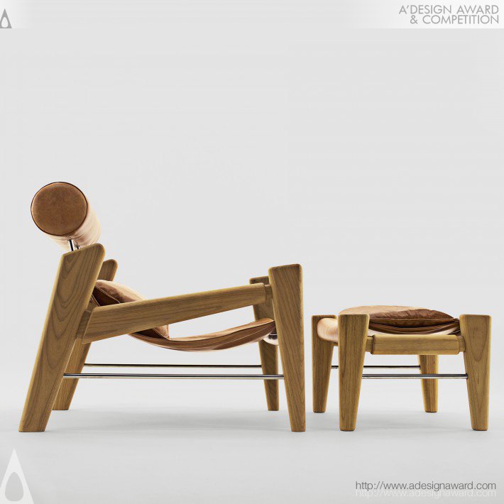 SERFA PLUS Armchair and footstool by Zanini de Zanine