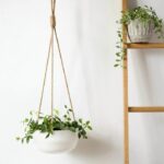 white-hanging-planter