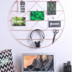 Round Wall Grid Panel for Photo Hanging Display & Wall Decoration Organizer