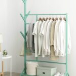 WYQSZ Vertical Bamboo Garment Rack, Floor Home Clothes Rack Bamboo Racks Bedroom Simple Storage Shelf Bag Rack Cabinet Modern Minimalist