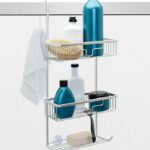 NeverRust Aluminum Over The Door Shower Caddy Satin Chrome
