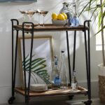 Rivet Industrial 4-Post Rolling Bar Cart