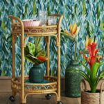 Round Rattan Bar Cart Brown – Opalhouse