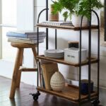 Stone & Beam Industrial Arced Metal Bar Cart