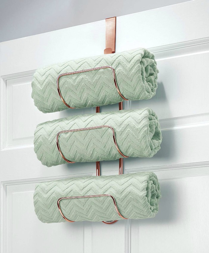Towel Rack Holder - Turn Your Doors Into Storage Space With These 20 Clever Ideas