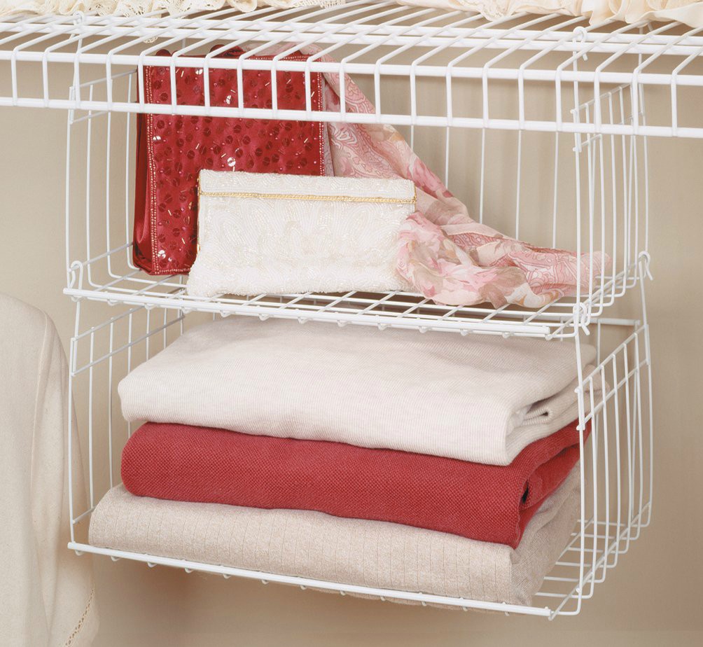 ClosetMaid 6222 Hanging Basket for Wire Shelving - 20 Brilliant Ideas for Organizing Your Closet