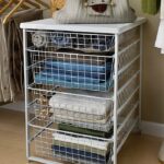 Freestanding-Closet-Storage-4-Baskets-Drawer-in-White-Finish