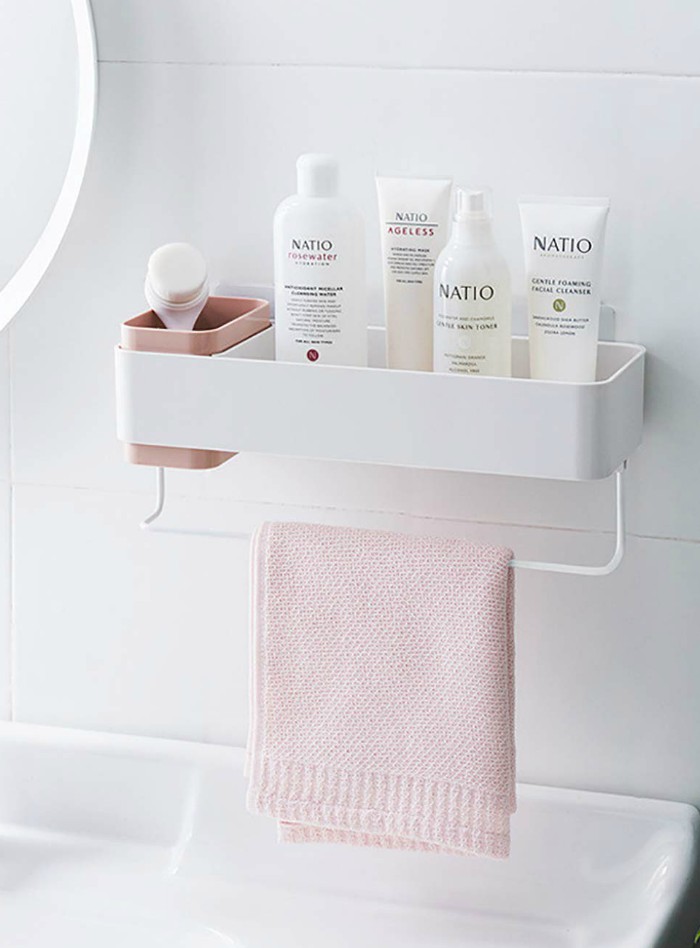 JMsDream Kitchen Shelves Wall Mounted Towel Rack Bathroom Storage Toiletries Kitchenware Holders