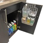 Over The Door Mount Kitchen & Bathroom Cabinet Vanity Storage Organizer Basket