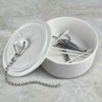 Stop It Ceramic Bathroom Storage Container