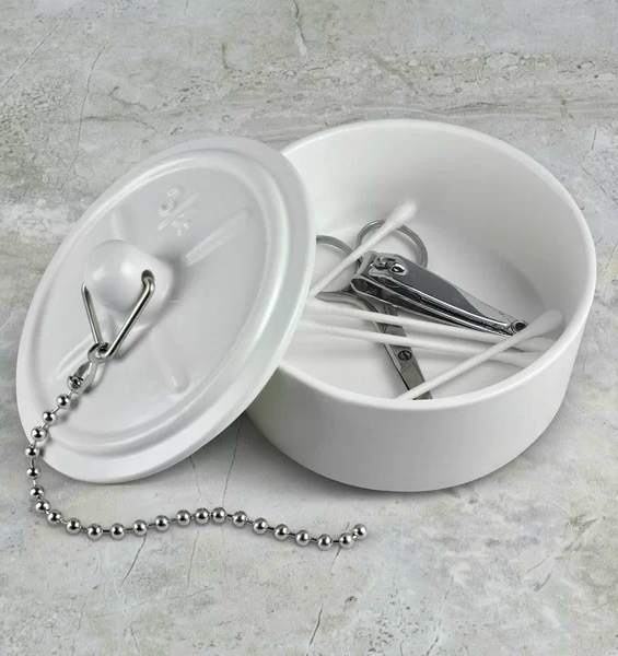 Stop It Ceramic Bathroom Storage Container