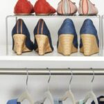 mDesign Modern Metal Closet, Cabinet, Countertop Organizer Storage Shelf for Bedrooms, Bathrooms, Entryways and Hallways – Durable Steel, Non-Skid Feet – 2 Pack