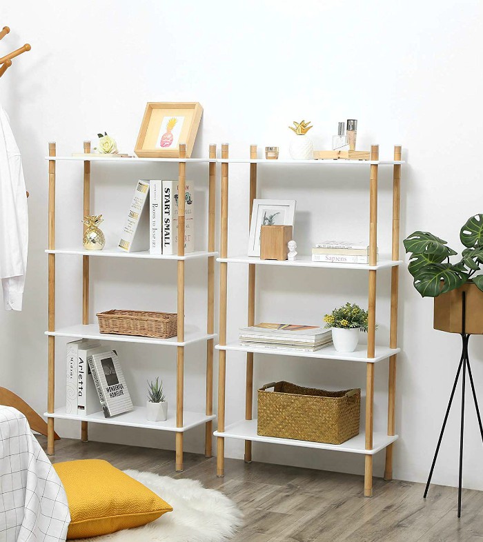 vasagle-bamboo-bookcase